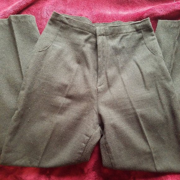 Pants - (6/$5) VINTAGE Brown Polyester/Wool Pants 12